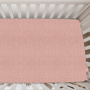 blush pink crib sheet 