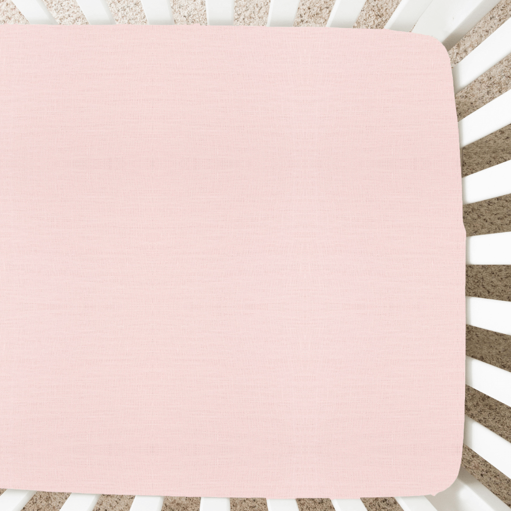 pink crib sheets for girl